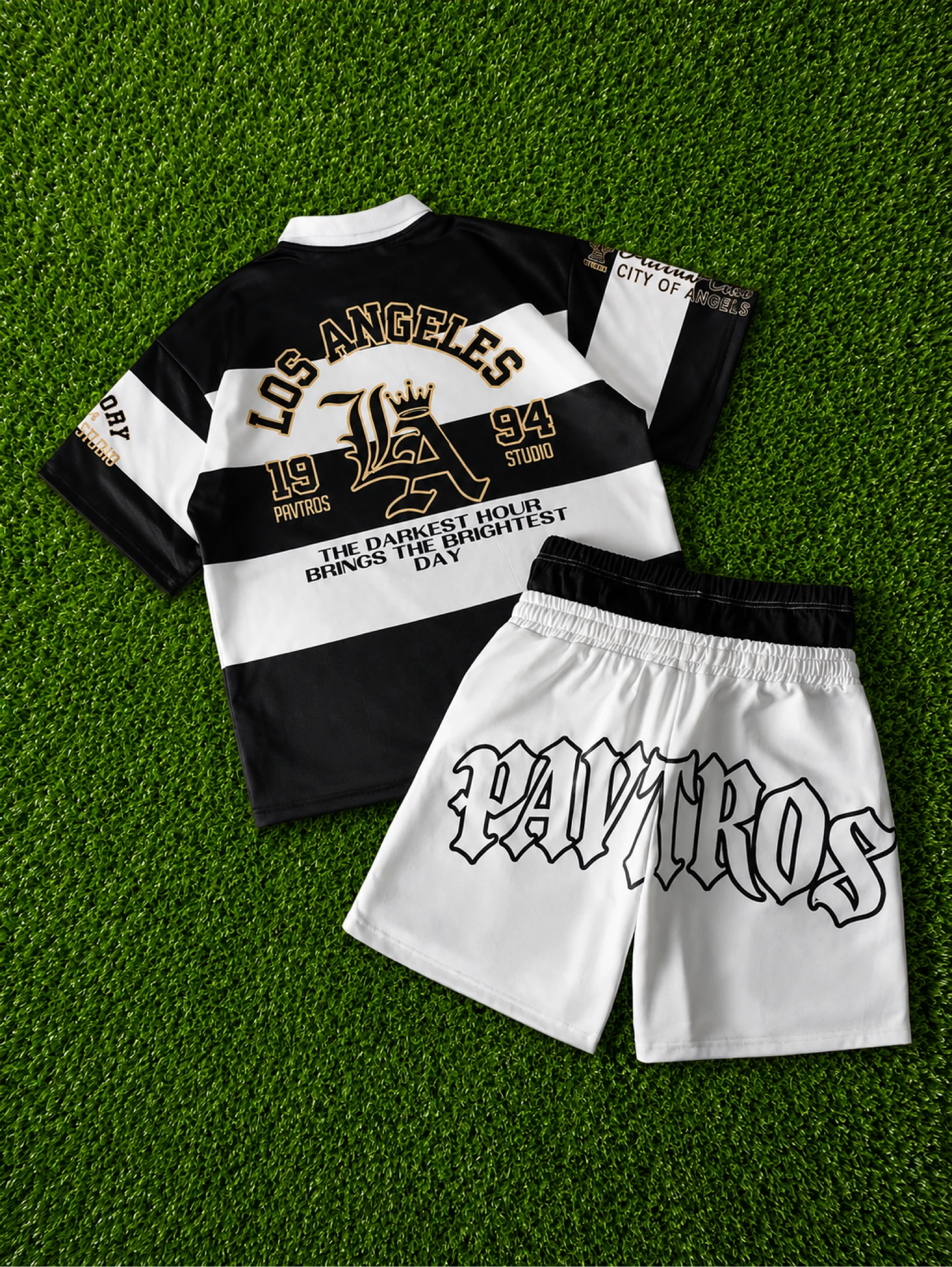 Ensemble Short Et Polo Blanc Et Noir Y2K Neuf Jamais Porté taille S – photo 4